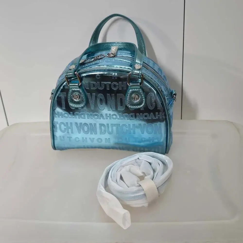 Metallic Blue Reflective Bowling Bag – Von Dutch